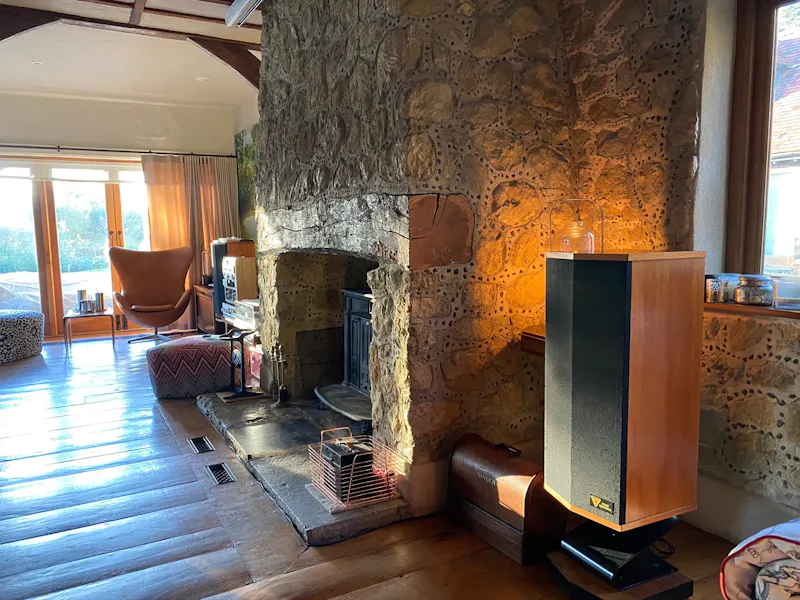 Fireplace at Luxe barn conversion in Dorking, L731 (photo 17)