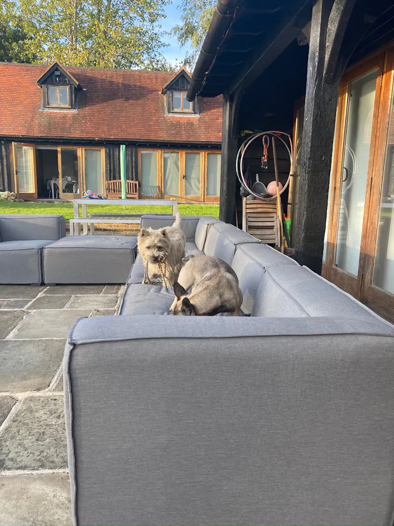 Terrace/Patio at Luxe barn conversion in Dorking, L731 (photo 48)