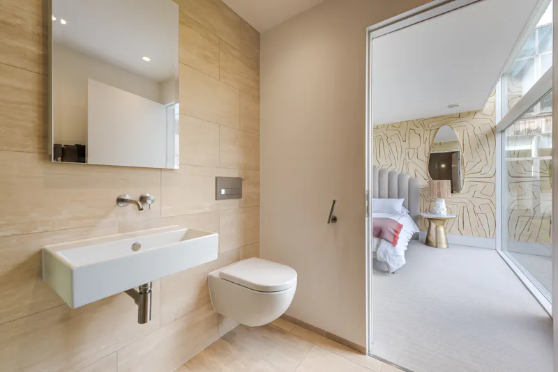 Bathroom at Bel Air modern home, D2582 (photo 50)