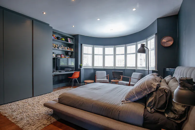 Bedroom at Contemporary Brondesbury home, D1862 (photo 36)