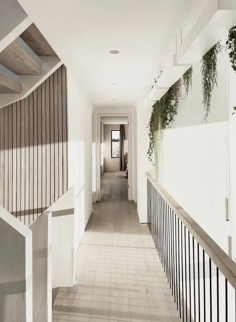 Corridor at Futuristic eco house Chichester, D2584 (photo 27)