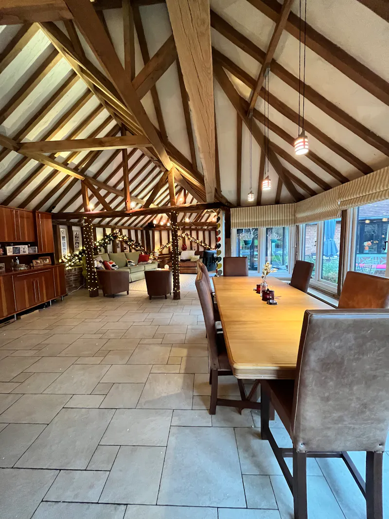 Kitchen at Contemporary Pirbright barn, L551 (photo 9)