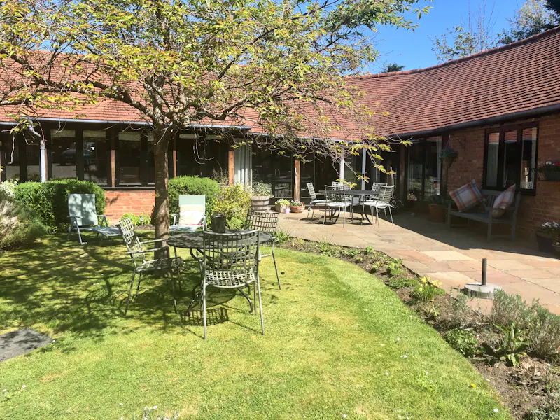 Terrace/Patio at Contemporary Pirbright barn, L551 (photo 26)