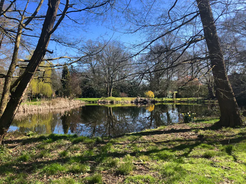 Lake at Contemporary Pirbright barn, L551 (photo 27)