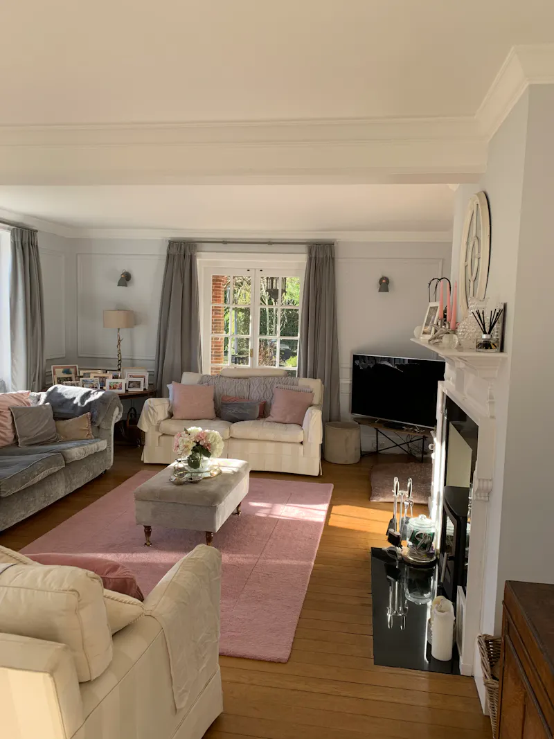 Living Room at Large red brick home in Newbury, B1972 (photo 14)