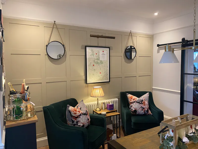 Panelling at Plaistow family home , B1963 (photo 17)