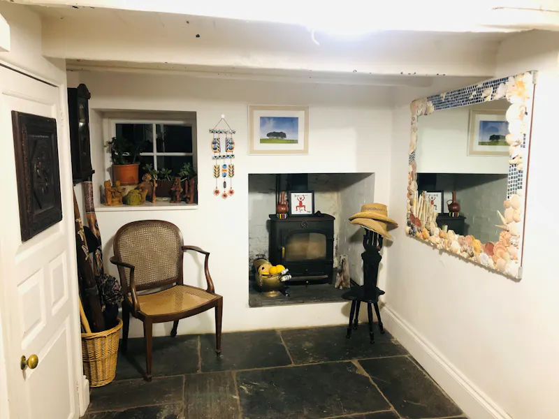 Fireplace at Farm house in Par, D2617 (photo 14)