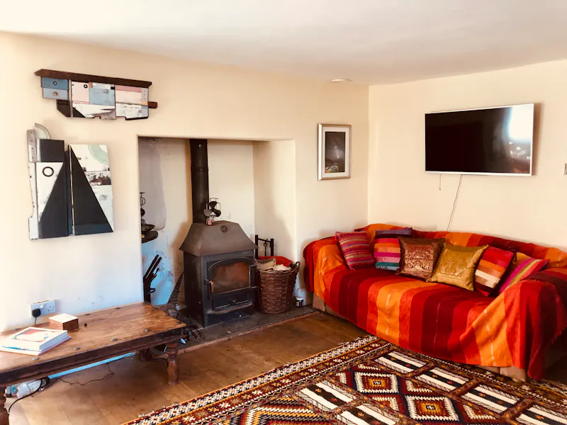 Fireplace at Farm house in Par, D2617 (photo 11)