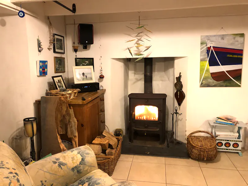 Fireplace at Farm house in Par, D2617 (photo 15)