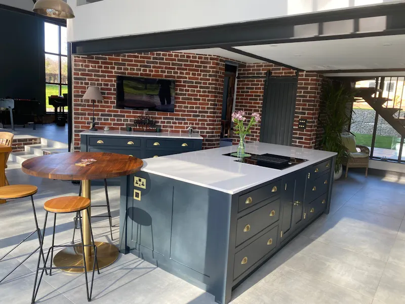 Kitchen island at Industrial Hawkhurst Barn, L744 (photo 3)