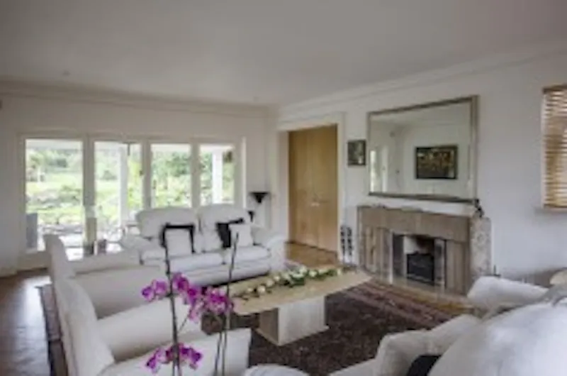 Fireplace at Modern home in Bush Hill, D2620 (photo 4)