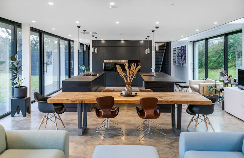 Dining room at Minimalist home in Storrington, D2621 (photo 9)