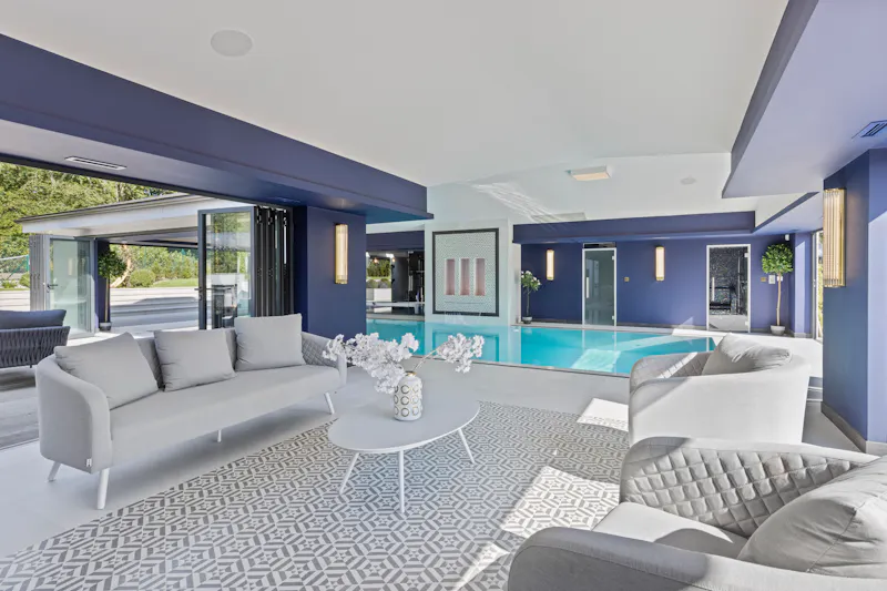 Swimming pool - indoor at Incredible Ashtead mansion, D2622 (photo 35)