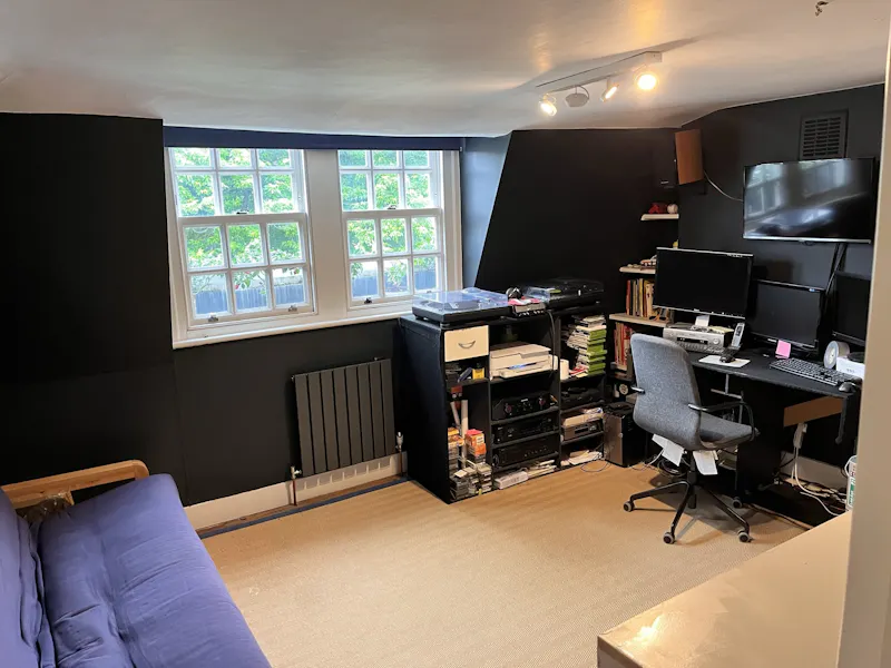 Study at Brixton Victorian house, B1979 (photo 6)