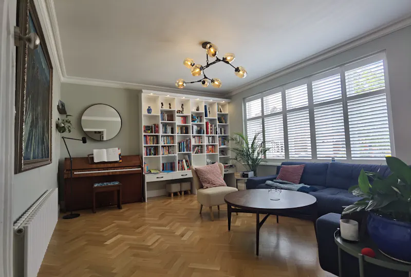 Living Room at 1930's Semi in Muswell Hill, D2637 (photo 3)