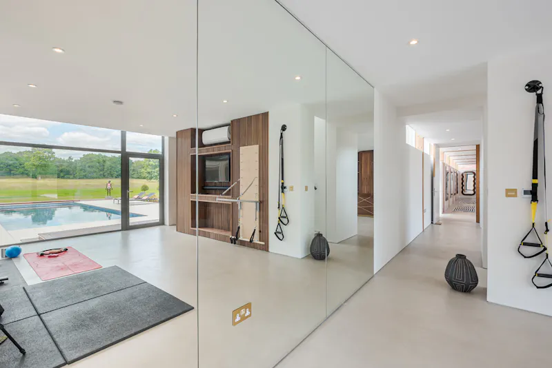 Gym at Bel Air modern home, D2582 (photo 66)