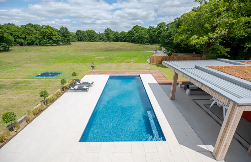 Swimming pool - outdoor at Bel Air modern home, D2582 (photo 74)
