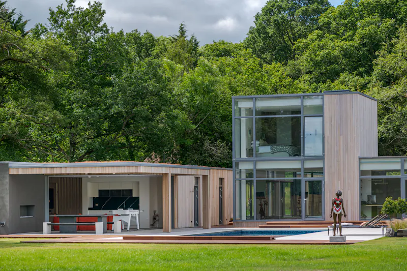 Bel Air modern home, D2582 (photo 96)
