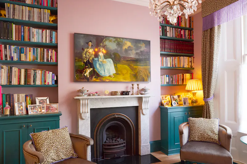 Fireplace at Elegant Camden Apartment, F1224 (photo 9)