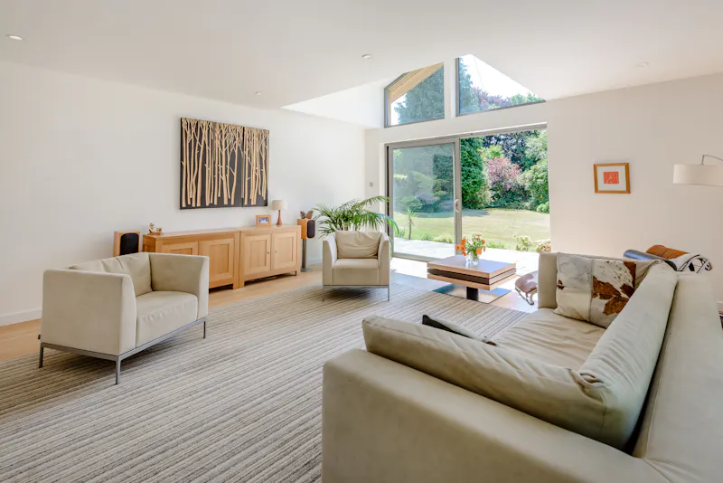 Living Room at Minimalist Peaslake house, D2652 (photo 12)