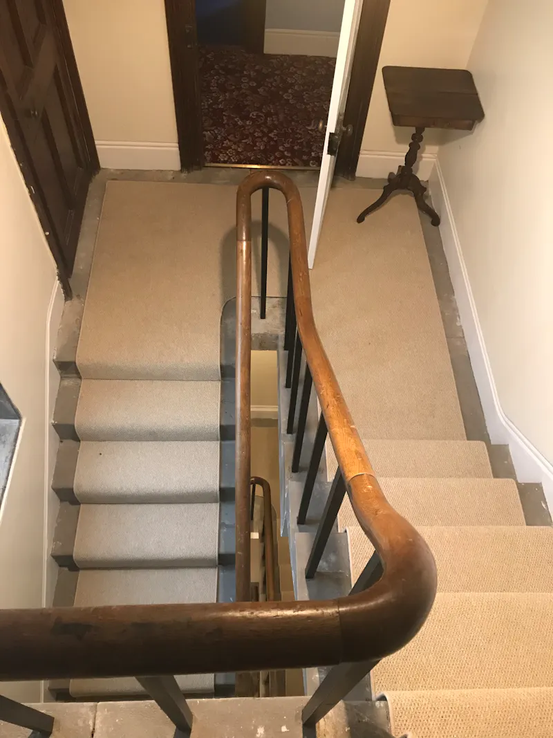 Staircase at Stocksfield Gothic house, B1996 (photo 34)