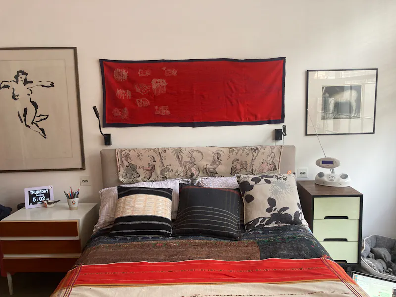 Bedroom at Old Street loft-style apartment, F1229 (photo 27)