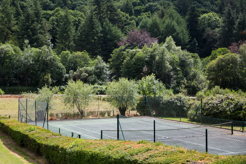 Tennis court at Large Llanwrtyd Manor House, A1585 (photo 21)