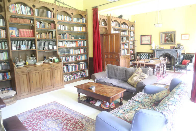 Library at Stocksfield Gothic house, B1996 (photo 8)