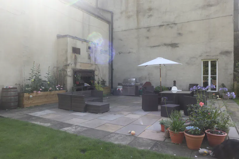 Terrace/Patio at Stocksfield Gothic house, B1996 (photo 69)