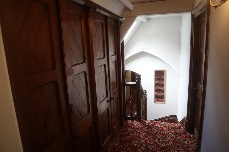 Staircase at Stocksfield Gothic house, B1996 (photo 56)