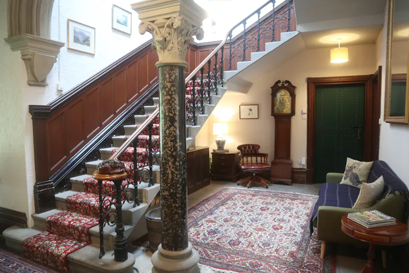 Staircase at Stocksfield Gothic house, B1996 (photo 3)
