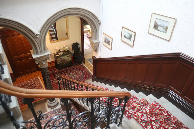 Staircase at Stocksfield Gothic house, B1996 (photo 66)