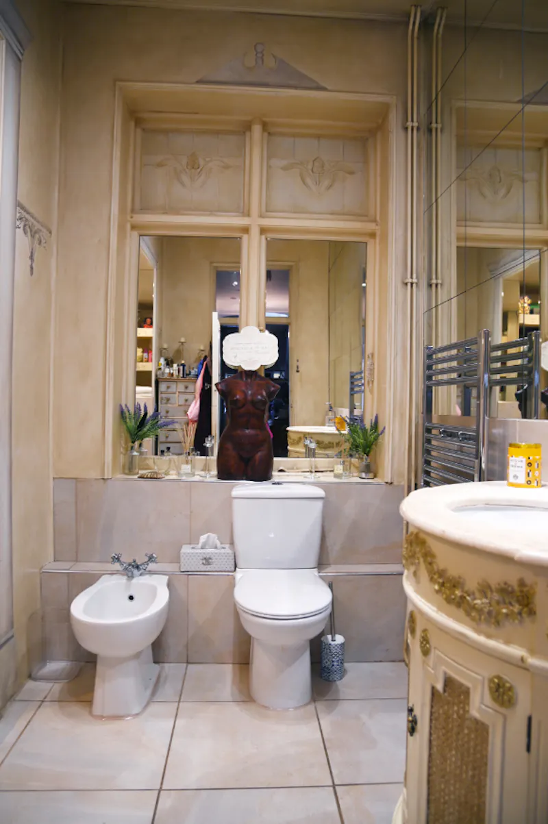 Bathroom at Bohemian Basildon pool house, D2671 (photo 22)