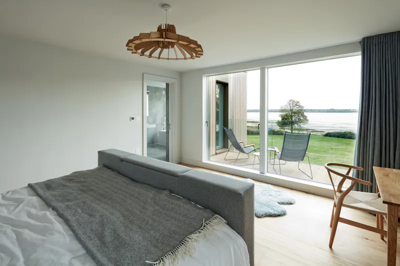 Views - sea at Award winning Harkstead house, K458 (photo 18)