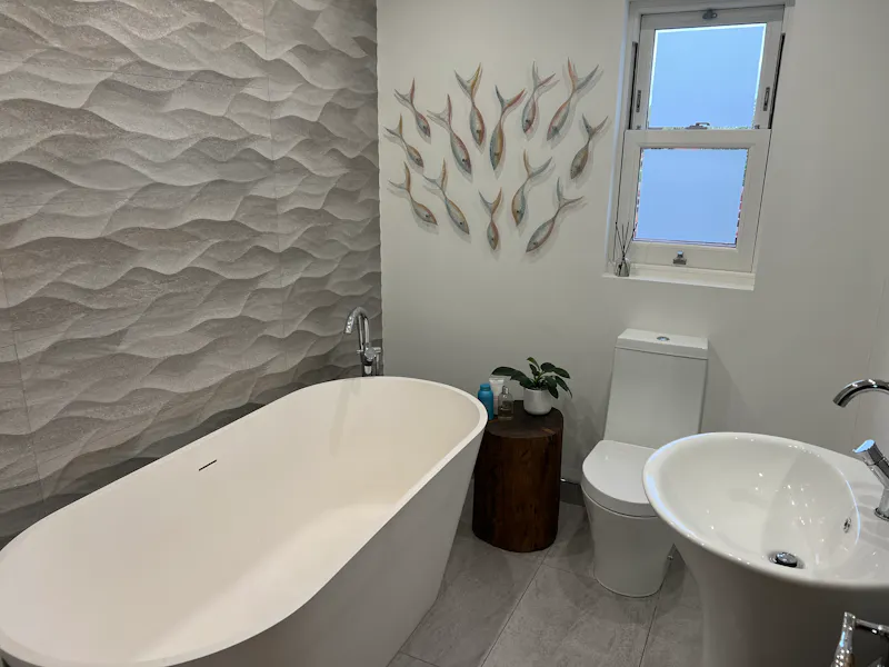 Bathroom at White Rendor Romiley Home, D2679 (photo 31)