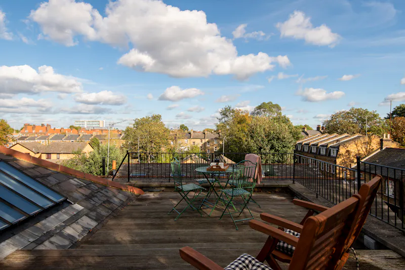 Roof terrace at  Bright Denmark Hill apartment, A1594 (photo 21)