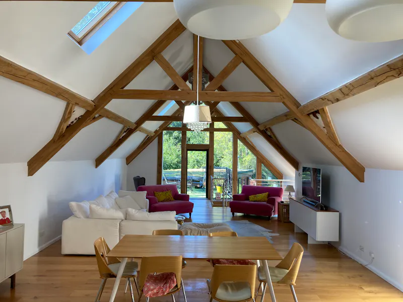 Living Room at Converted Holmwood barn, L750 (photo 14)