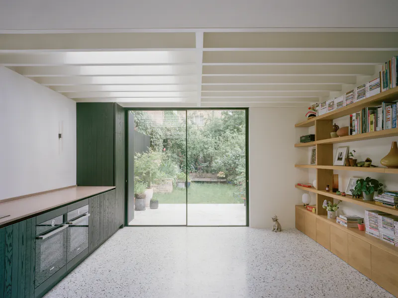 French doors at Architectural Hackney house, B2005 (photo 15)