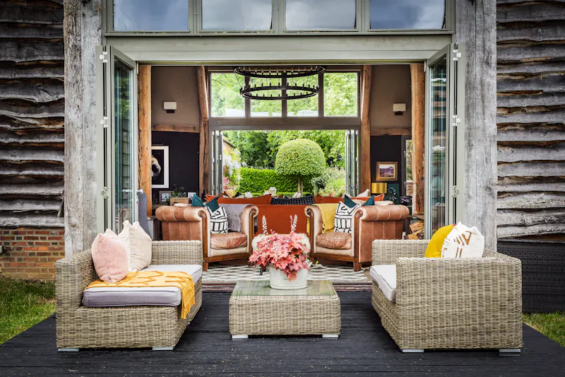 Terrace/Patio at Stylish Witley barn conversion, L656 (photo 62)