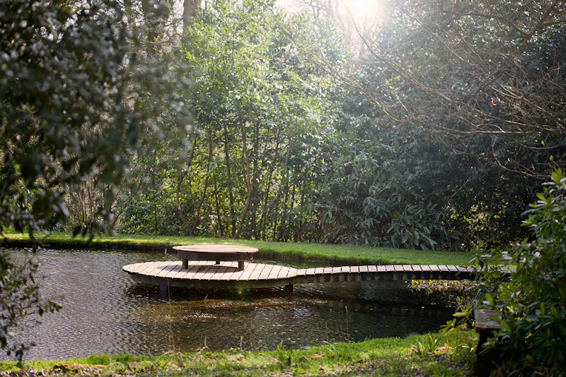 Pond at South Downs Regency house, A1160 (photo 38)
