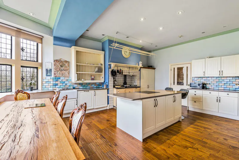 Kitchen island at Vacant Huddersfield mansion , B2016 (photo 6)
