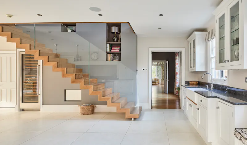 Staircase at Theydon Bois large house,  B2017 (photo 9)