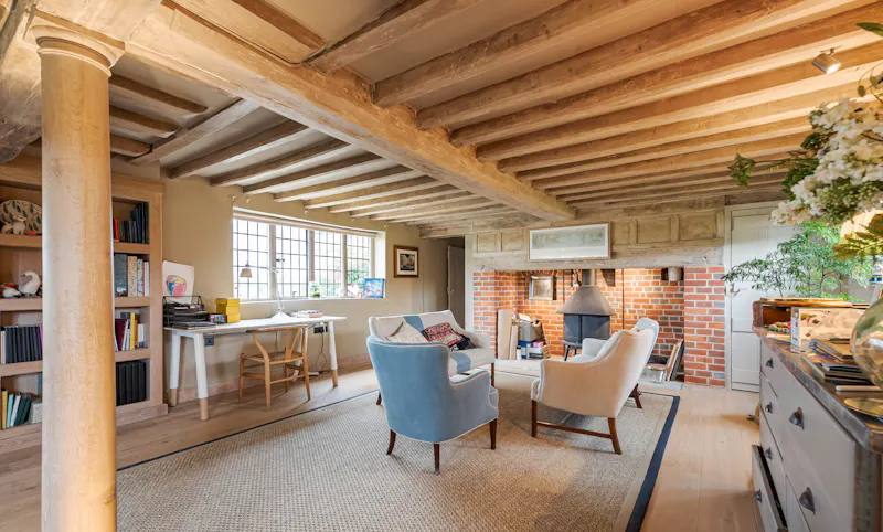 Exposed brick at Dunsfold renovated farmhouse , C938 (photo 4)