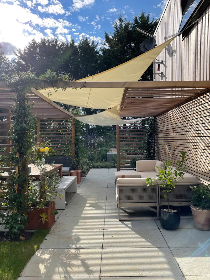 Terrace/Patio at Scandi Barn near Chelmsford, D2734 (photo 15)