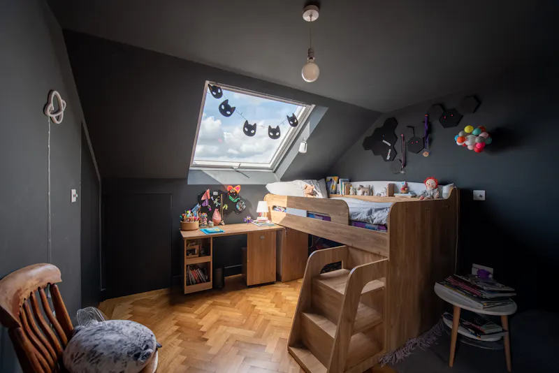 Bedroom - child's at Dark & modern Walthamstow home, E519 (photo 28)