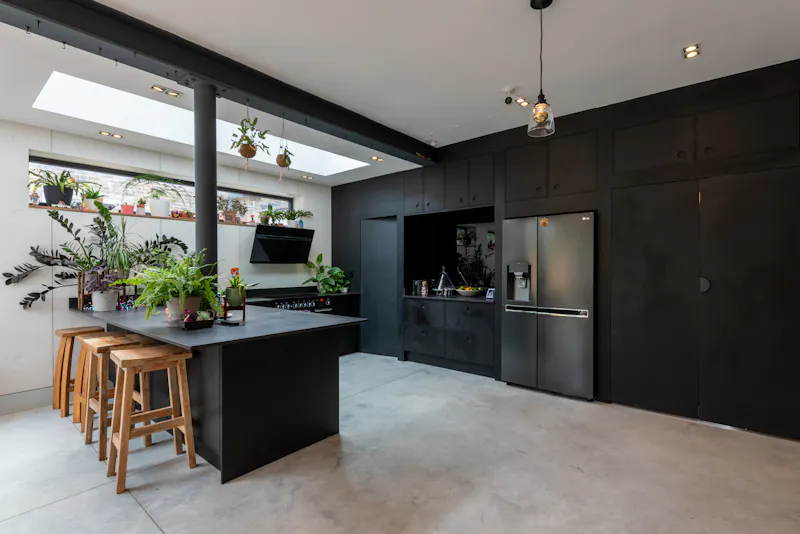 Kitchen at Dark & modern Walthamstow home, E519 (photo 7)