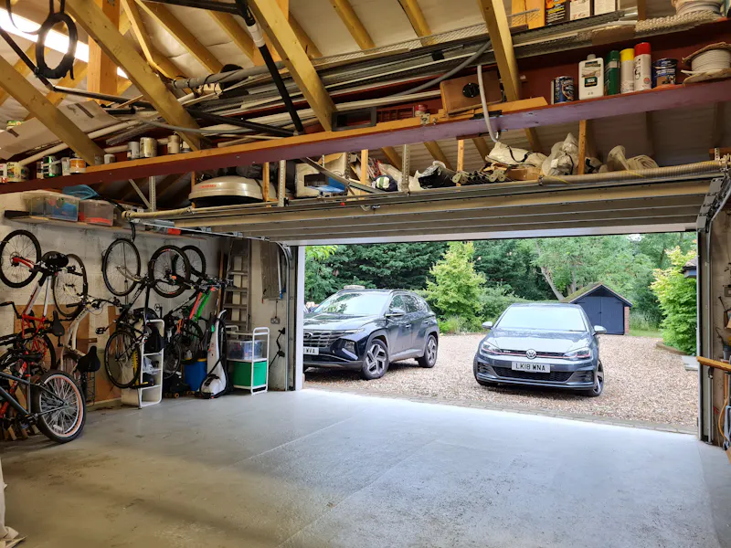 Garage at Hertford Contemporary Home, D2724 (photo 26)