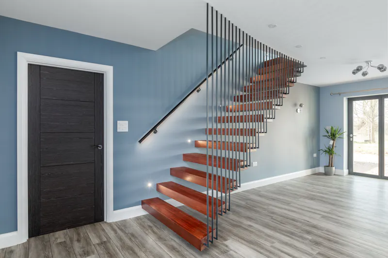 Staircase at Modern Chalet Watton-at-Stone, D2731 (photo 7)