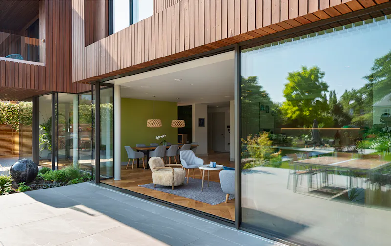French doors at Modern Hampton River Home, K489 (photo 3)