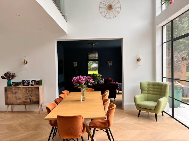 Dining room at Light Eco Worplesdon Mansion, K488 (photo 9)
